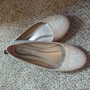 Hot Cakes 9W all over rhinestones & shine ballet flats